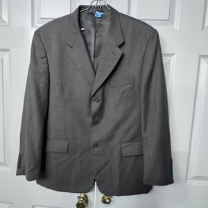 Nino Fenzi Men's Blazer 44S Gray Lanificio di Schio Merino Wool Sport Coat Italy